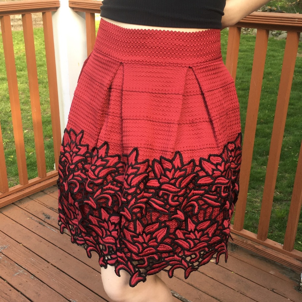 Francesca’s Alya Red Bandage Skirt